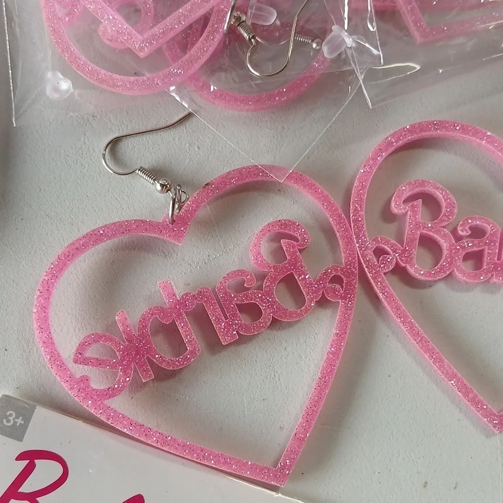 Barbie Stainless Steel Necklace And‎ Earring Lot. / Stickers